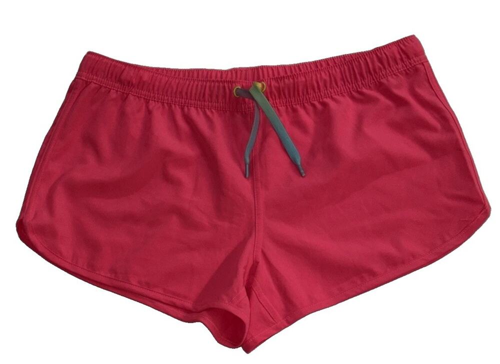 SUZZI Women’s XL Pink Running Shorts Athletic Dolphin Hem Drawstring